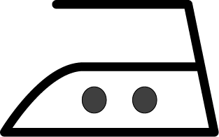 iron at medium temperature, maximum 150°C