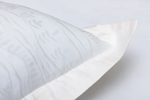 fehér oxford damaszt párnahuzat részlete