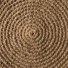 detail of custom size round jute rug