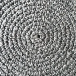 custom size circular wool rug detail