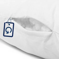 Újratölthető és mosógépben mosható párnabelső részlete tömőanyaggal